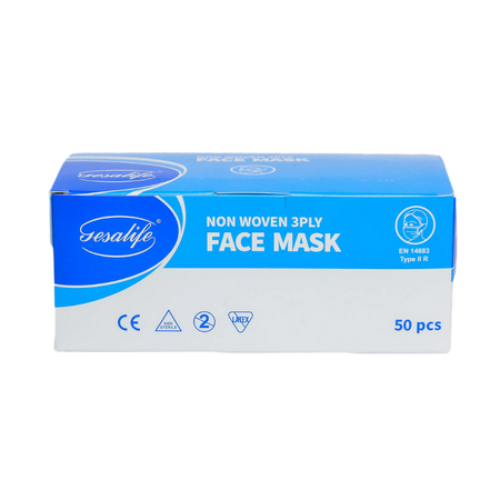 Disposable 3 Ply Face Mask 50 Pcs Pack