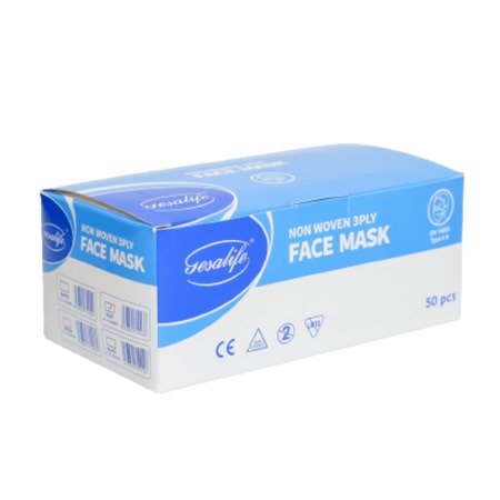 Disposable 3 Ply Face Mask 50 Pcs Pack